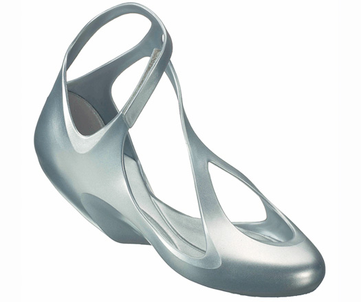 Melissa shoe zaha hadid silver