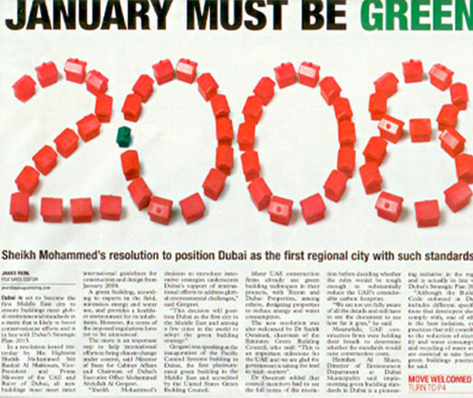 Dubai is Going Green in 2008, with Aussie Help