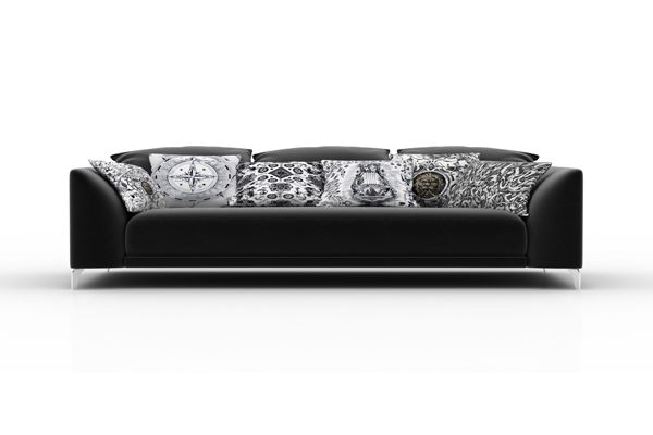 Canvas Sofa and Heritage Cushions by Marcel Wanders for Moooi indesign milan