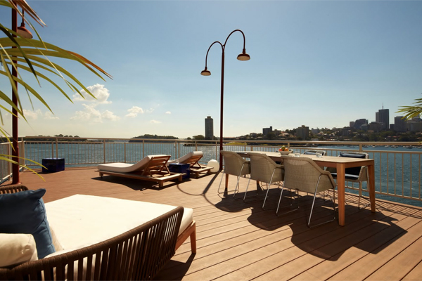 private gantry balcony sebel pier one walsh bay