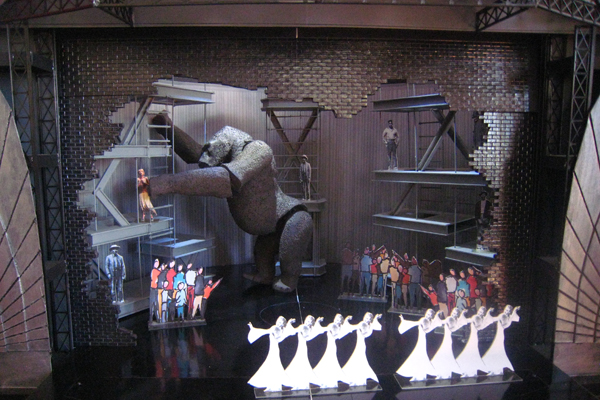 Production Development - Set Model of Kong Breaking Out Of Time Square Theatre - CRD PETER ENGLAND