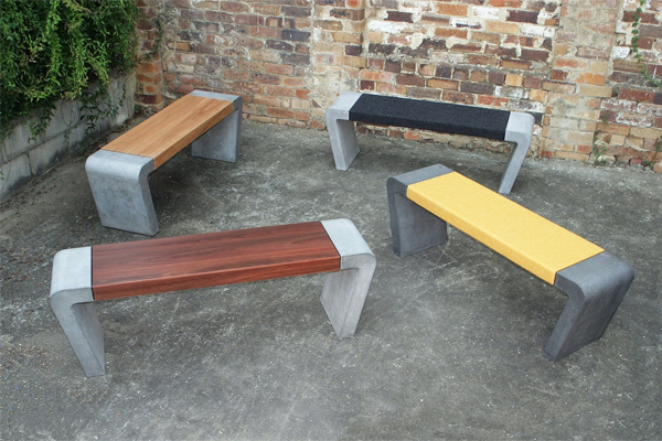 pop concrete benches