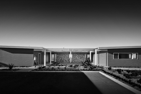 zaher byron hinterland house black and white arrival entry