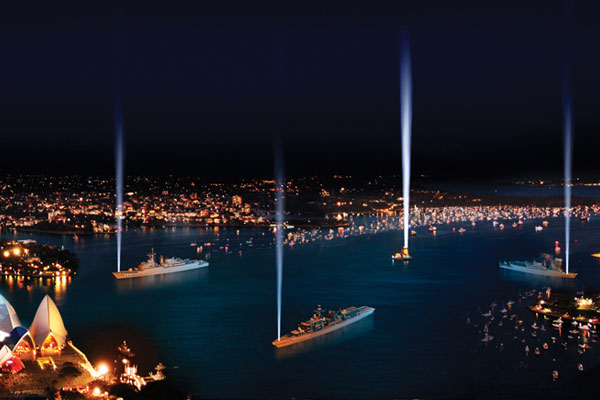 Imagination Sydney International Fleet Review Opera House Navy Lightshow