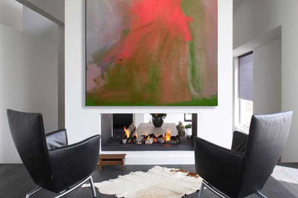 living room fireplace united artworks render