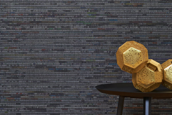 recycled newspaper and paperboard becomes Wallcovering