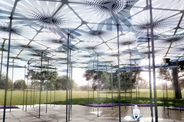 AL_A reveals high-tech forest canopy design for MPavilion 2015