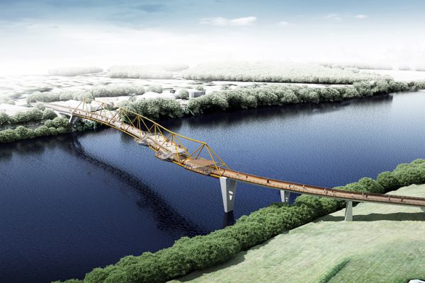 Urban Design in Landscape Architecture - KI Studio for Nepean River Green Bridge