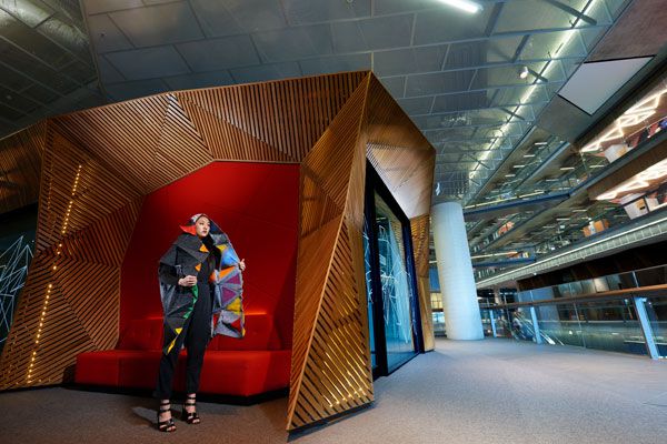 Melbourne interiors transformed into wearable architecture