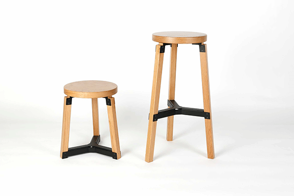 STAY Stool by Tom Skeehan for Zenith Interiors. 